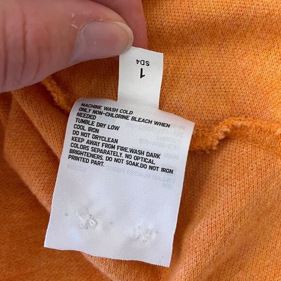 UNIQLO Michael Bastian XL Mens Polo Shirt All Cotton Contrast Collar Orange Blue - Picture 6 of 9